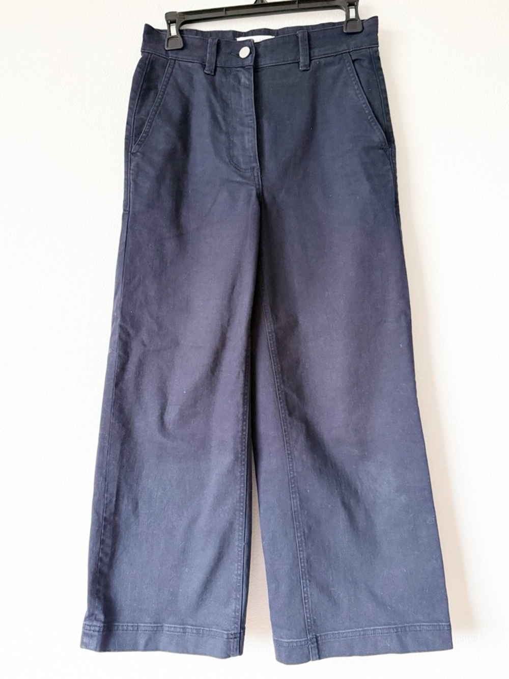 Everlane Navy Wide-Leg Chinos Women